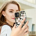 thumbnail image 4 of Allytech Floral Series Soft TPU Back Cover Ring Holder Kickstand Bumper Translucent Shockproof Slim Shell Cell Phone Case Cover for Apple iPhone 12, Flower, 4 of 4