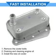thumbnail image 6 of Engine Oil Cooler Kit Compatible for Dodge Sprinter 3500 Aluminum Alloy Silver Tone with O-ring Seals, 6 of 6