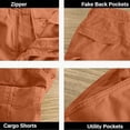 thumbnail image 5 of Jessboyy Cargo Shorts for Men Relaxed Fit Casual Shorts with Pockets Summer Outdoor Hiking Work Cargo Shorts Knee Length Work Shorts Orange,XL, 5 of 6