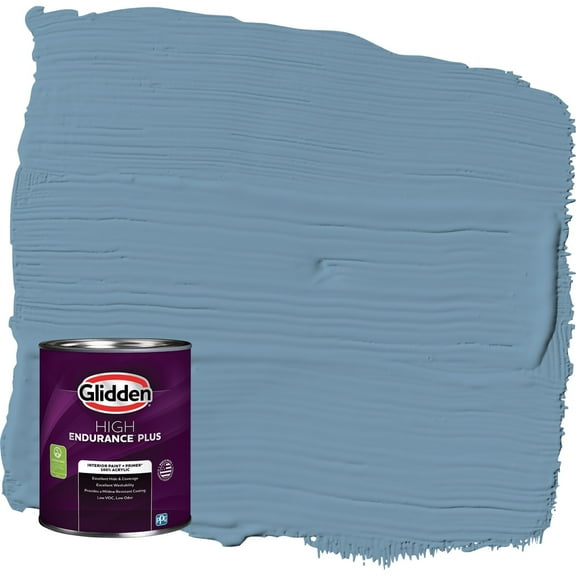 Glidden HEP American Anthem / Blue Flat Interior Paint with Primer, 1 Quart