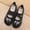 Black, variant on Summer Mesh Flyknit Embroidered Soft Sole Breathable Single Shoes – Lightweight Casual Slip-On Walking Shoes for Women, Cushioned Insole, Flexible Non-Slip Outsole for Daily Wear