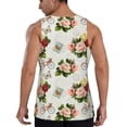 thumbnail image 3 of Fotbe Vintage Bike Flower Butterfly Pattern Men's Quick Dry Workout Tank Top Gym Muscle Tee Fitness Bodybuilding Sleeveless T Shirt Breathable Workout Shirt-Large, 3 of 9