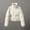 White jacket for women, variant on 2025 Winter Womens Puffer Coat Womens Cotton Down Jacket Trendy Stand Neck Drawstring Zipper up Puffer Coat Winter Thickeded Padded Long Sleeve Outerwear with Pocket Up to 65% off
