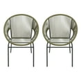 thumbnail image 2 of GDF Studio Carver Modern Rattan Outdoor Basket Chairs, Set of 2, Green, 2 of 8