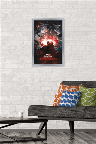 Marvel Doctor Strange in the Multiverse of Madness - Official One Sheet Wall Poster, 14.725" x 22.375" Framed