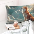 thumbnail image 4 of Balery Starry Sky Cloud Fox Funda de Cojín Estampada, Regalos para Mujeres, Regalos de Amor para Ella, Regalos para Novia o Esposa, Funda de Almohada-16"x24", 4 of 6