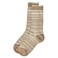 thumbnail image 3 of MeMoi Women's "Pattern Metrics" Cotton Rich Crew Sock - Womens - Female, One Size, Tan, 3 of 4