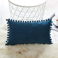 thumbnail image 3 of Throw Pillow Cover Velvet: 2PCS Pompom Pillow Case Cushion Cover Home Decoration, 3 of 7