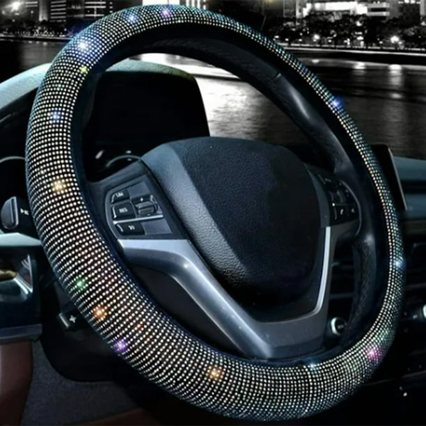 Funda para volante de coche BuyWeek artesanía superior terciopelo vidrio