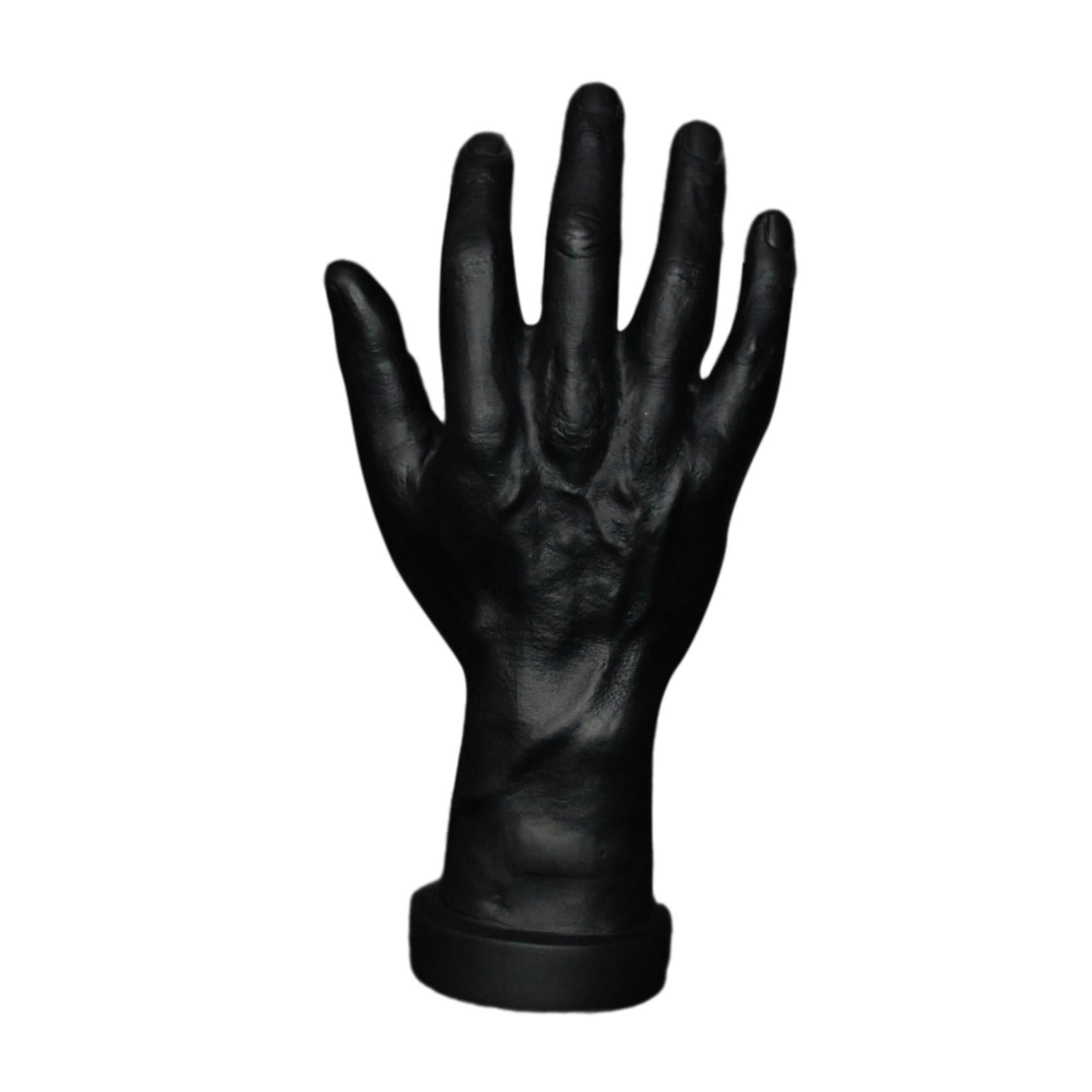 Serenable Hand Model Jokes Toy Lifelike,Photo Props,Fake Hand Mannequin Hand for Cosplay Decoration Jewelry Display Party Nail Training black
