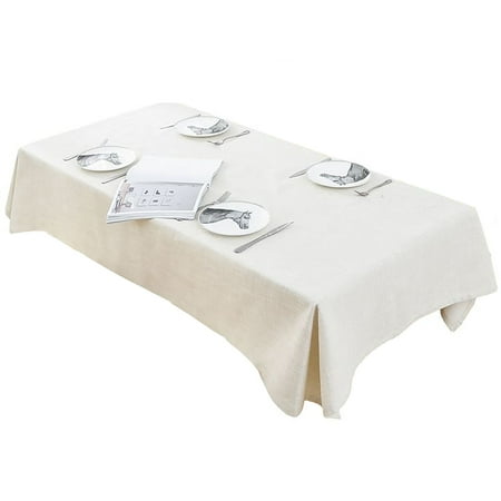 

Rectangular Tablecloth Cotton Linen Solid Color Tablecloth Washable No Fade Anti-slip Wrinkle Free Table Cover For Conference Banquet Party Picnic -N-140*180cm