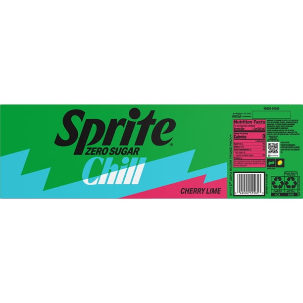 【りーりぃ】 Sprite Zero Cherry Lime 12pk - Lemon lime - Walmart Business Supplies