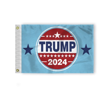 AGAS Trump 2024 Election Flag - Red, White & Blue Flag - 2x3 ft - 200 Denier Nylon Durable and Vibrant for Trump 2024 Support - Double-sided with reverse print on the back.