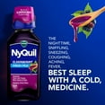 thumbnail image 3 of Vicks NyQuil Cold and Flu Liquid, Nighttime Cold and Flu Medicine for Adults, Elderberry, 12 Fl oz, 3 of 10
