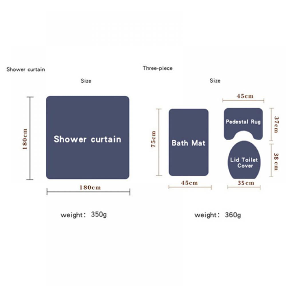 BathMatsPro Four Piece Shower Curtain Set Non Slip, Durable, Stylish  Pattern, Perfect For Baths And Toilets. From China Dvd, $35.4