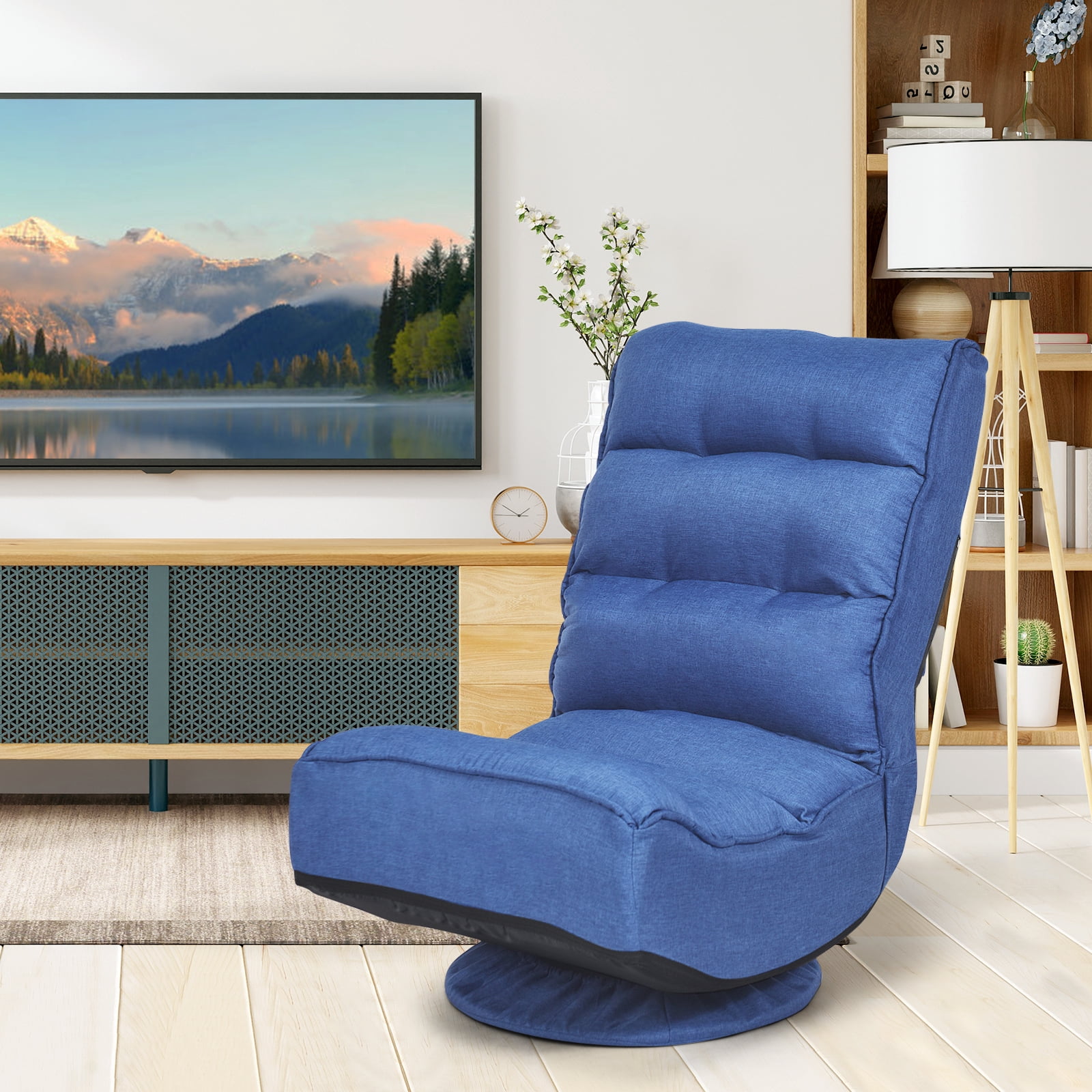 Giantex Rotatable Floor Chair, Foldable Floor Chair, Floor Seat Cushion, Lazy Sofa for Meditation, Yoga, Ideal for Home & Office