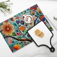 thumbnail image 4 of BaHomeck placemats Set of 4 Vibrant Tree Of Life With Colorful Flowers And Leaves Cotton Linen rectangle Placemats for Kitchen Dining Table Indoor,Outdoor,18*12inch, 4 of 4