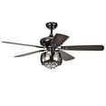 thumbnail image 3 of Nettle 3-Light Shaded Glass and Crystal 5-Blade 52-Inch Pear Black Ceiling Fan, 3 of 4