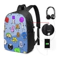 thumbnail image 2 of Battle For Dream Island Bfdi Laptop Backpack With Usb Charging Port 17 Inch Daypack Travel College School Computer Bag Bookbag, 2 of 9