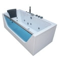 thumbnail image 6 of Empava 59 in. Acrylic Center Drain Rectangular 3-wall Alcove Whirlpool Bathtub in White, 6 of 8