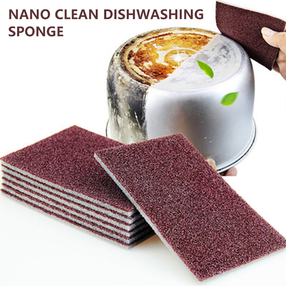 Heavy Duty Scouring Pads 3.6x2.8in 6 Pack of Scrubber Tools for Cleaning Stainless Steel Pots