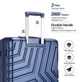 thumbnail image 5 of 3 Piece Luggage Sets,Expandable ABS Lightweight Hardshell Double Spinner Wheel 3 Piece Set Suitcase Travel Bag with TSA Lock and Two Hooks 20/24/28 inch (Style-9,Navy), 5 of 8