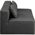thumbnail image 6 of Meridian Furniture Cube Charcoal Grey Vegan Leather 2-Pc. Modular Sofa, 6 of 8