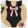 thumbnail image 6 of lnmuld Girls One Piece Swimsuit Ruffle Sleeve Solid Kids Bathing Suit for Toddlers Size:6-7 Years, 6 of 9