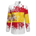 thumbnail image 4 of Spanish Flag Long Sleeve Blouse Woman Streetwear Casual Shirts Summer Oversize Woman Streetwear Clothing Birthday Present, 4 of 7