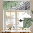 thumbnail image 7 of Sage Green Valances for Windows, 60 x 18in, and Grey Ombre Stripes Geometric Color Gradient Rod Pocket Kitchen Valance Curtain Light Filtering Window Treatments for Living Room Bedroom, 1 Panel, 7 of 7