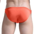 thumbnail image 5 of Bikini Swim Trunks for Men Low Rise Drawstring Swimming Briefs Mens Solid Stretchy Slim Comfort Beach Athletic Board Swimming Bottoms, 5 of 6