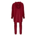thumbnail image 5 of Delayuji Women's 2 Piece Pajamas Sets Outfits Ribbed Knit Set Lightweight Tops and Stretchy Leggings Pants Sets Loungewear Sleepwear, 5 of 5