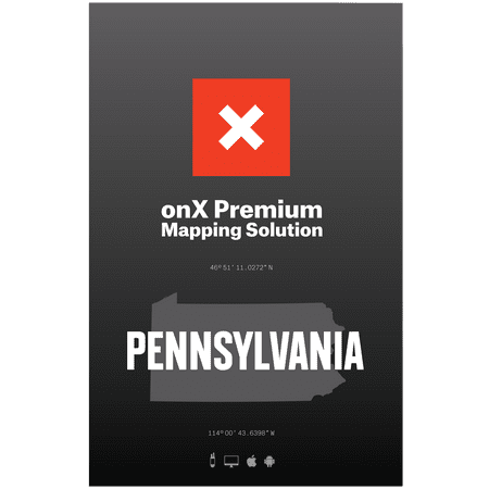 Pennsylvania Hunting Maps: onX Hunt Chip for Garmin GPS - Public & Private Land Ownership - Wildlife Managemnt Zones - Includes Premium Membership for onX Hunting App for iPhone, Android &