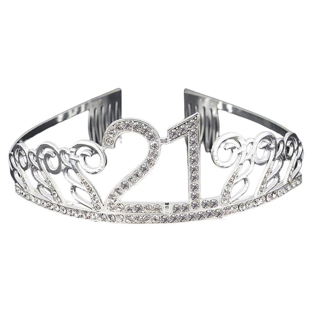 Sonducket Decoración de tocado de cumpleaños, accesorios de peluquería brillantes, adorno de corte de pelo, diadema de celebración para chicas Accesorio para el cabello veintiuno Sonducket AP011164-04