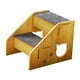 thumbnail image 3 of Escalera de escalera para perros de madera, escalera de cachorros 2 escalones sin deslizamiento de escaleras de mascotas escaleras de escalada para, 3 of 9