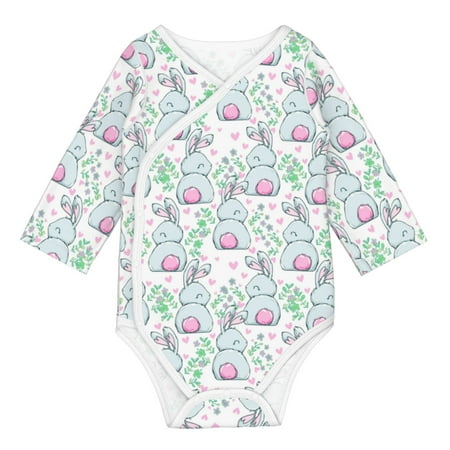 

Matuu Rabbit Back View for Baby Long-Sleeve Bodysuit Soft Cotton Comfortable and Breathable Perfect for Newborns and Infants