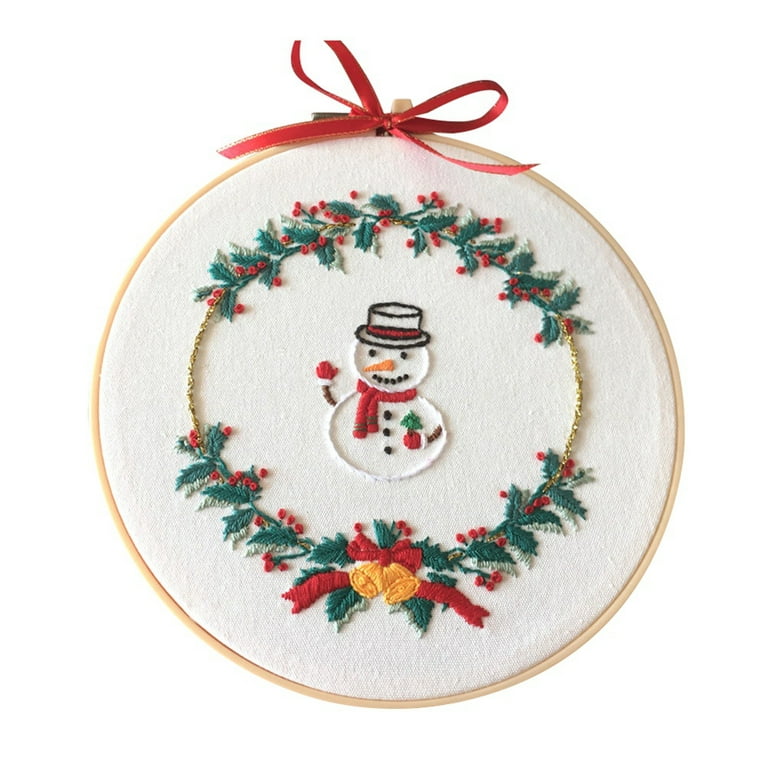 Christmas Embroidery kit with Patterns and Instructions, DIY Adult Beginner  Embroidery Kits