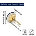 thumbnail image 3 of Perilla Home Set of 6 Royal Blue Ceramic Knobs Pull And Push For Handles Cabinet Door Home Interior Decorative Knobs for Home Kitchen Cupboard Bedroom Dresser Wardrobe Drawer Pulls, 3 of 10