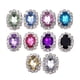 thumbnail image 4 of 10x Flatback Rhinestones Botones Broche Adornos Encanto Colgantes ovalados Multicolor para Diadema Bolso Ramo Centro Fabricación de joyas, 4 of 9