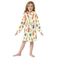 thumbnail image 6 of FORMRS Niños Bathrobe Unisex Hooded Robe Soft Plush Pajamas Sleepwear, Size 2-3T, Green Leaves, 6 of 7