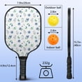 thumbnail image 4 of Pickleball Paddles Set,Pioneer Flower Floral Print Pattern Fiberglass Surface Pickleball Racket Set with 2 Indoor Outdoor Pickleball Balls and Pickleball Bag,Pickle-ball Equipment, 4 of 6
