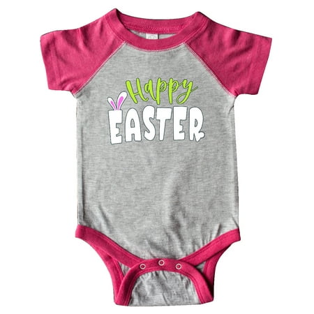 

Inktastic Happy Easter with Bunny Ears Gift Baby Boy or Baby Girl Bodysuit