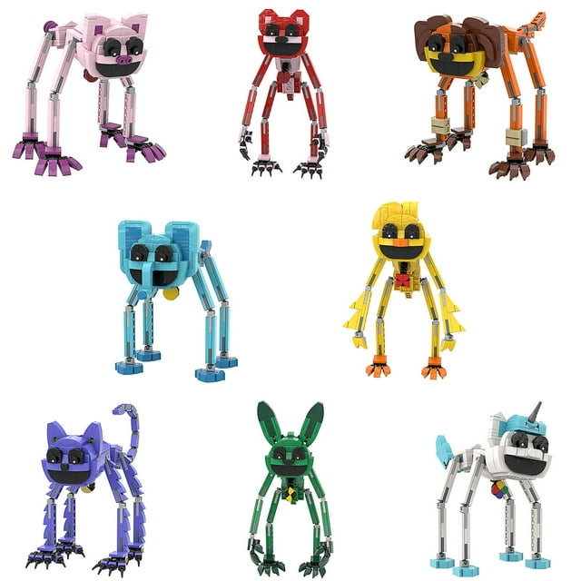 Jouet de Blocs de Construction Smiling Critters Monstre Sieste de Chat Blocs de Construction Jouet pour Enfants de 7 à 14 Ans