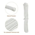thumbnail image 3 of Unique Bargains 49Ft 5/16 Inch (8mm) Polyester Rope, Clothesline Braided Rope for Garden Camping Laundry Drying, White, 3 of 6