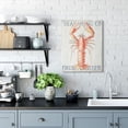 thumbnail image 2 of Stupell Industries Nautical Lobster Seafood Sign Blue Red Watercolor Canvas Wall Art Design by Danhui Nai, 24" x 30", 2 of 6