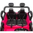 thumbnail image 6 of Jorfly 24 Volt Ride on Toys,4WD 2 Seater Power Car wheels UTV w/Remote Control, Bluetooth Music, Spring Suspension, LED Light, 5MPH Max, Pink, 6 of 7