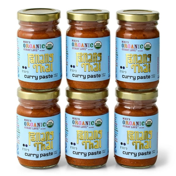 Mike's Organic Panang Curry Paste - 6 x 4.23 oz Glass Jars