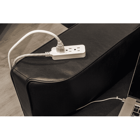 Cordinate - 3-Outlet 10' Extension Power Cord - Gray