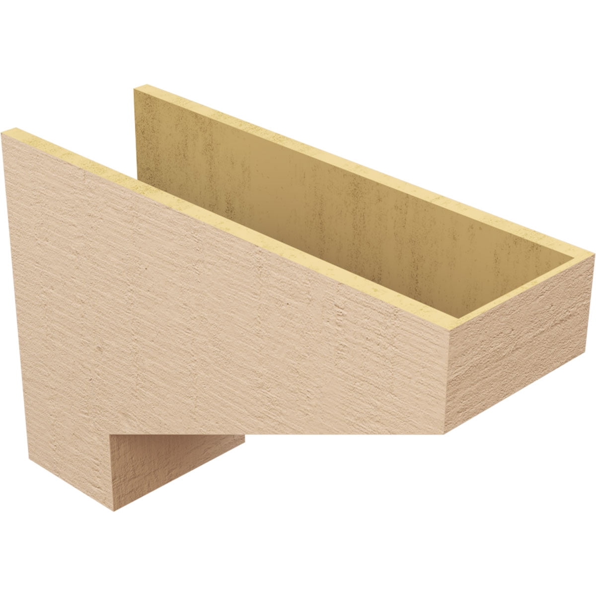10"W x 30"D x 20"H Classic Clemmons Rough Cedar Woodgrain TimberThane Corbel, Primed Tan