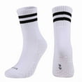 thumbnail image 2 of Resicozy Athletic Socks for Men Women 2026 Sport Running Calf Socks Breathable Crew Sock with Striped White with Black Striped, 2 of 3